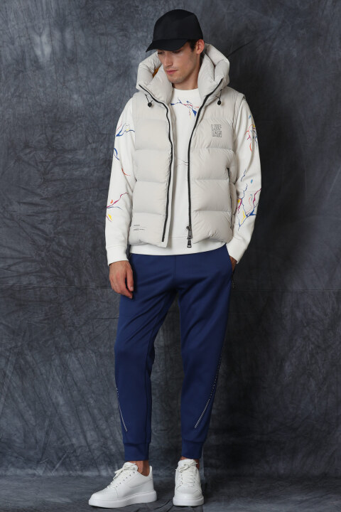 Alvın Erkek Sweatshirt Kırık Beyaz - LUFIAN