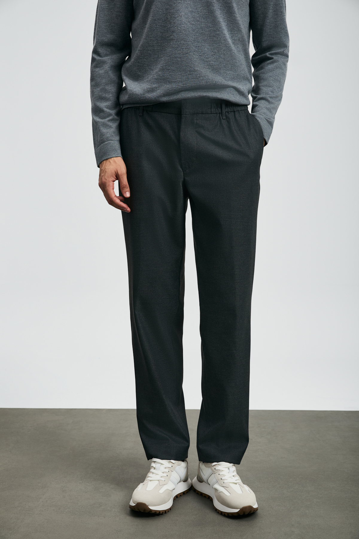 Amber Smart Erkek Chino Pantolon Slim Fit Antrasit - Lufian (1)