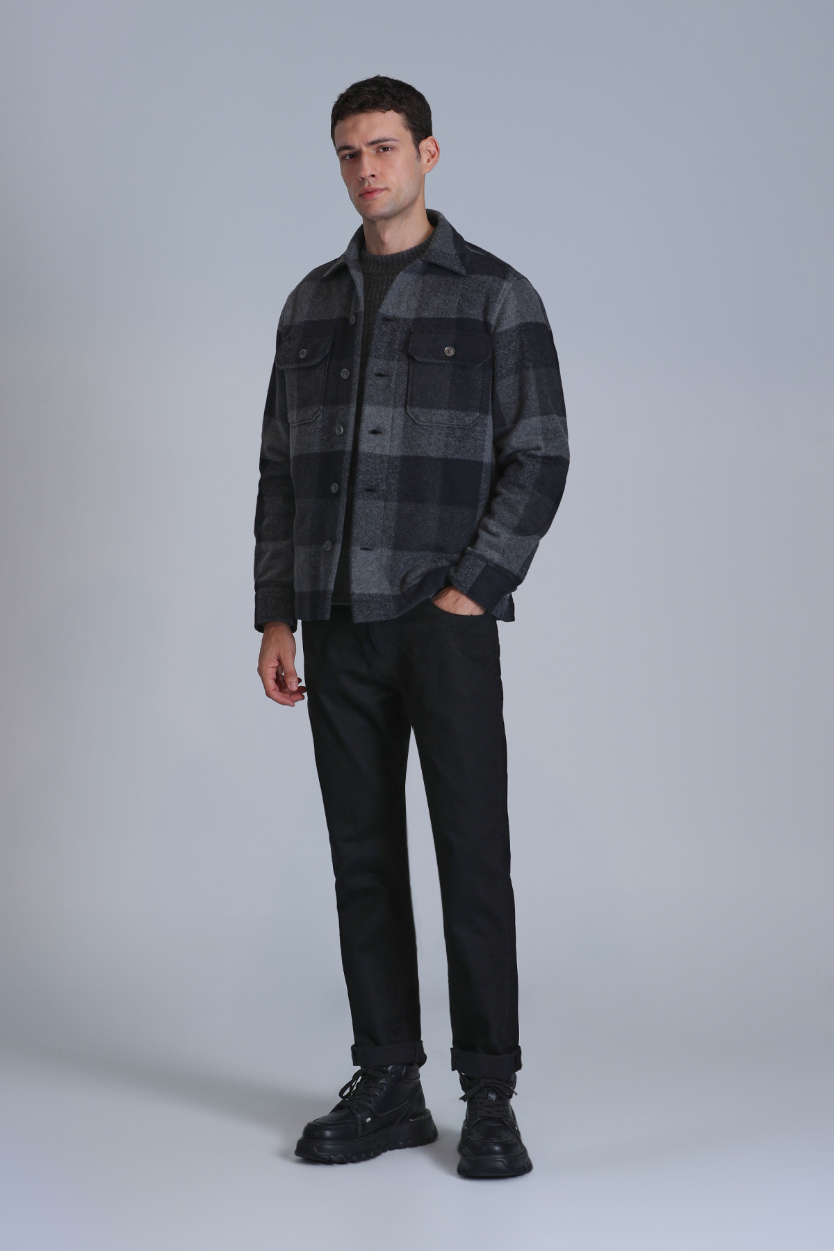 Anton Smart Jean Erkek Pantolon Slim Fit Siyah - LUFIAN