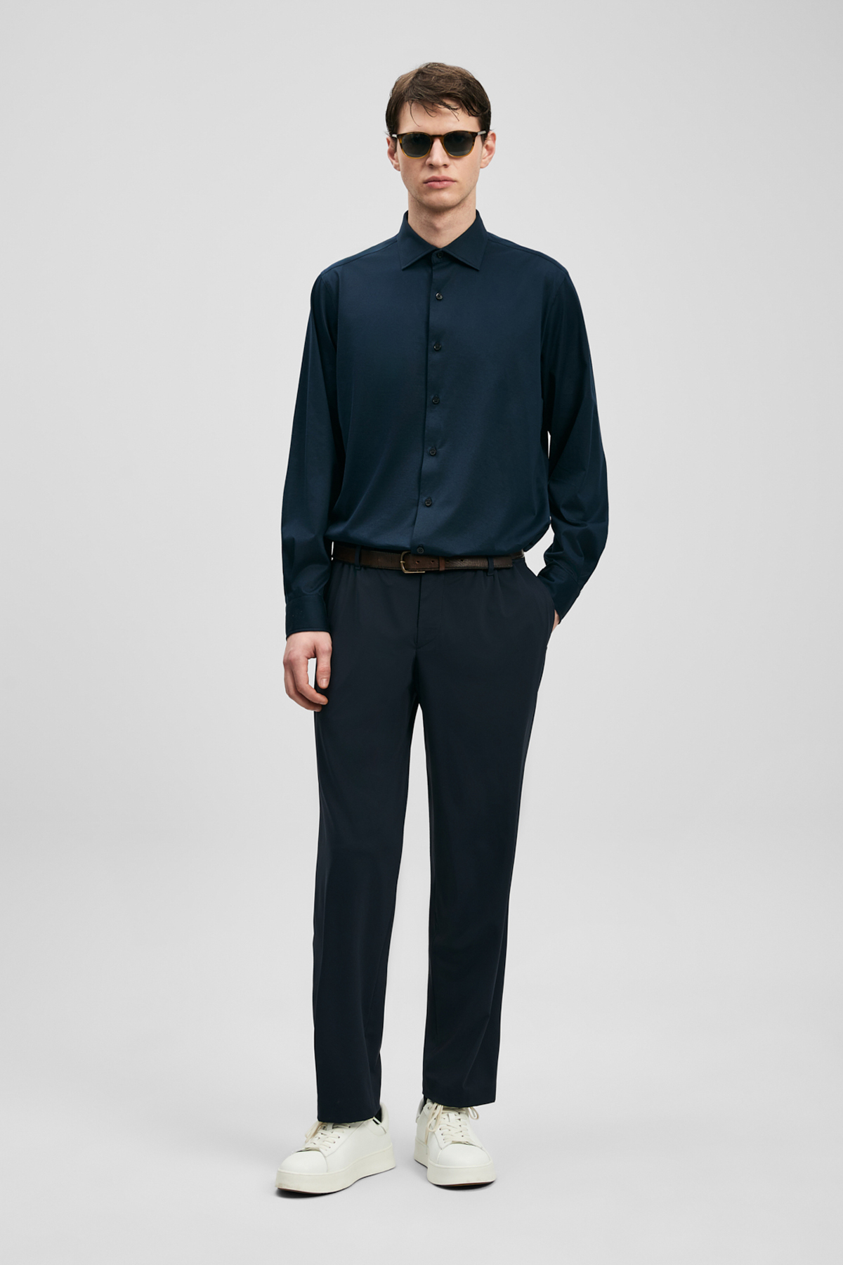 Armada Erkek Basic Gömlek Regular Fit Lacivert - LUFIAN
