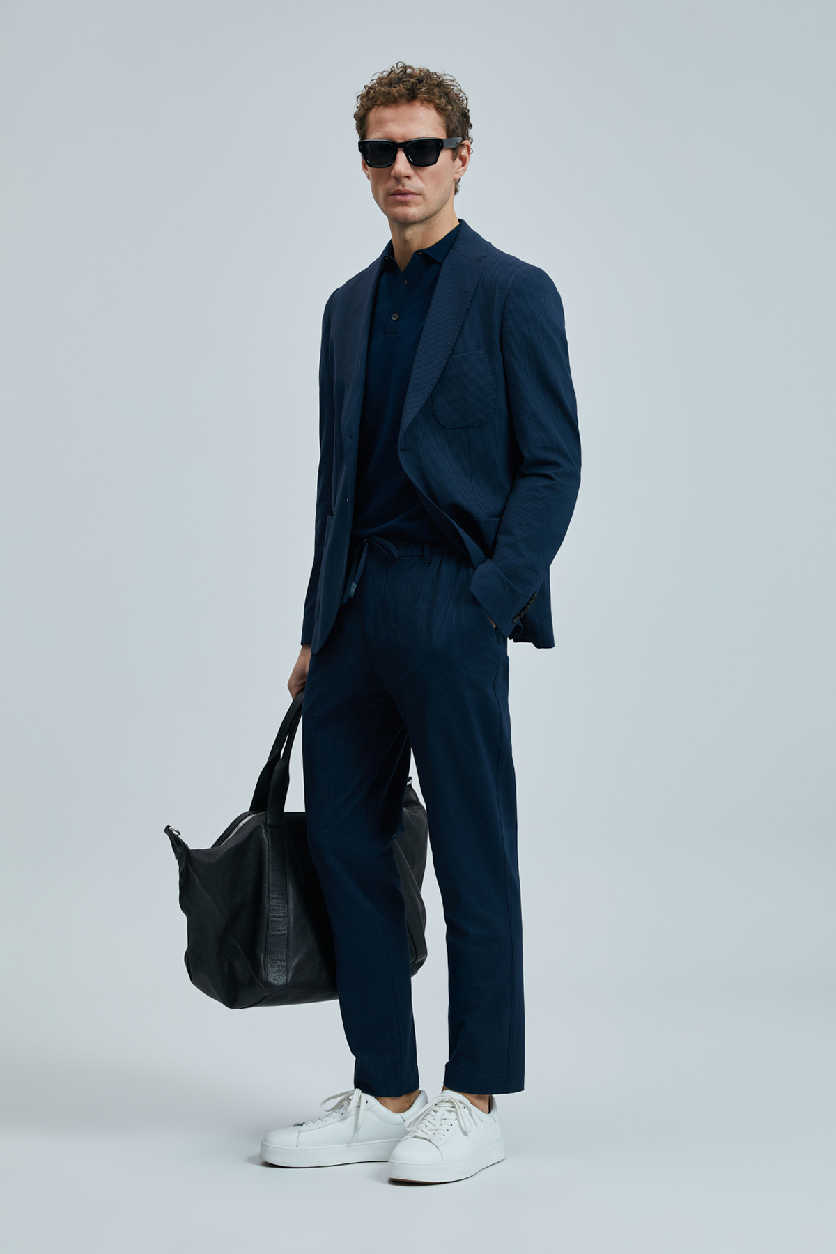 Asel Spor Erkek Blazer Ceket Slim Fit Lacivert - LUFIAN