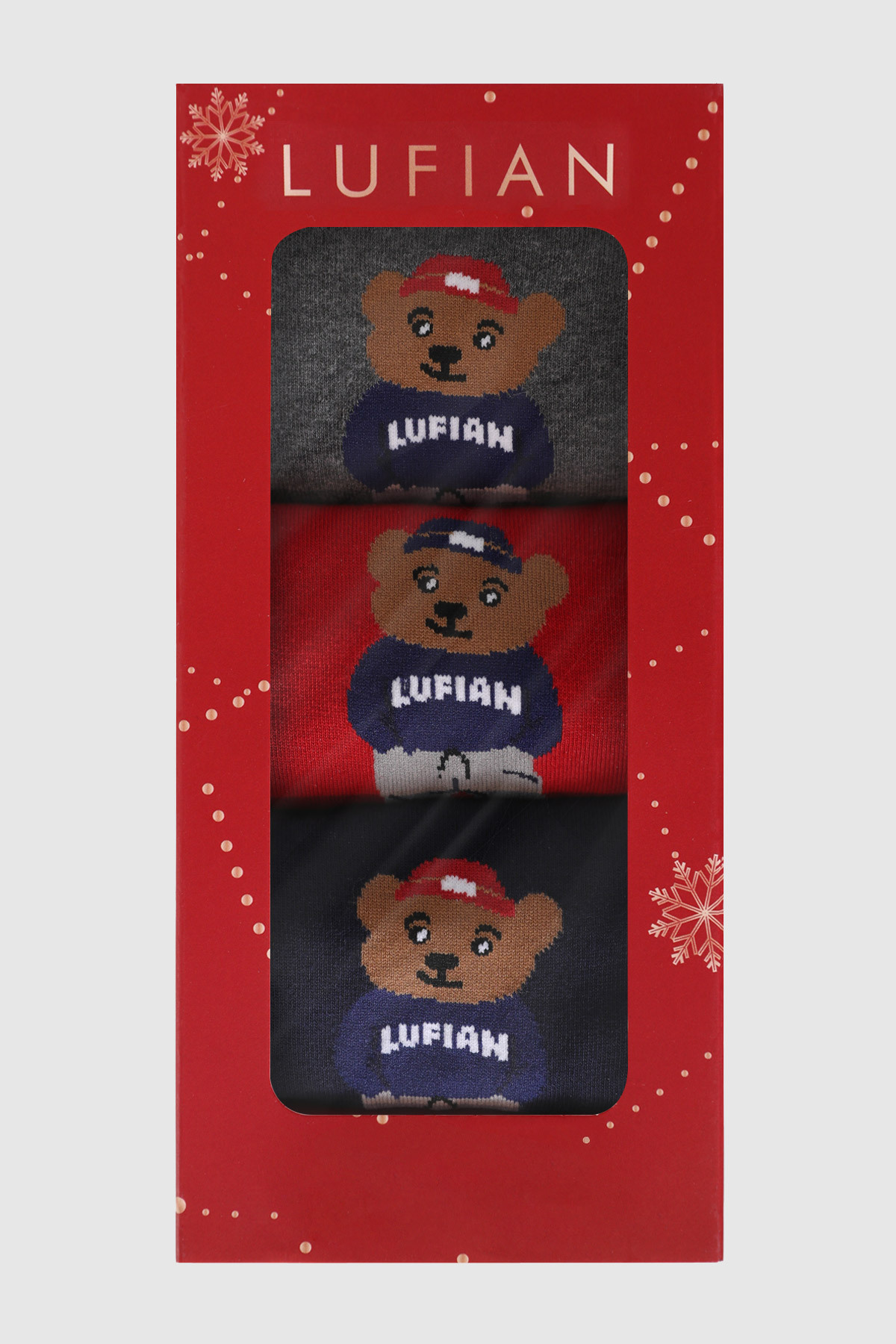 Bear 3'lü Set Erkek Çorap Standart - LUFIAN