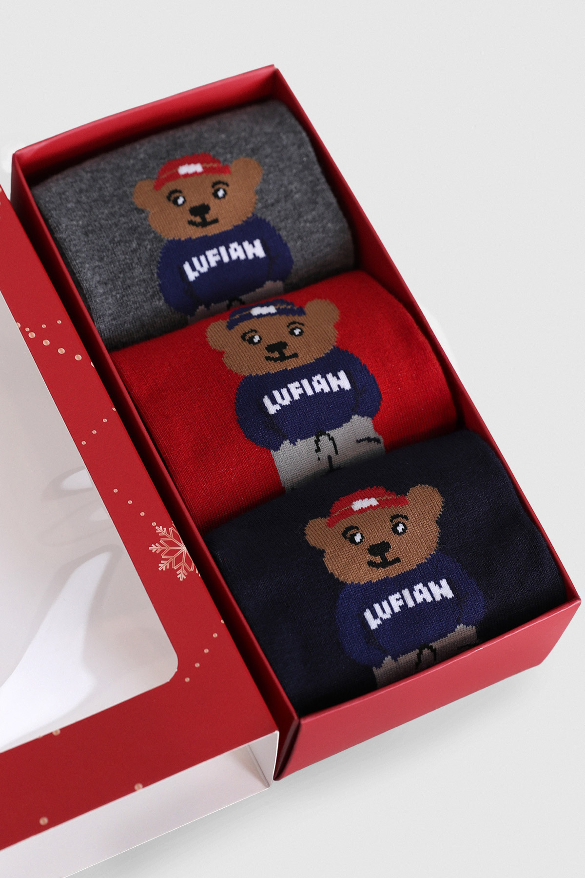 Bear 3'lü Set Erkek Çorap Standart - LUFIAN