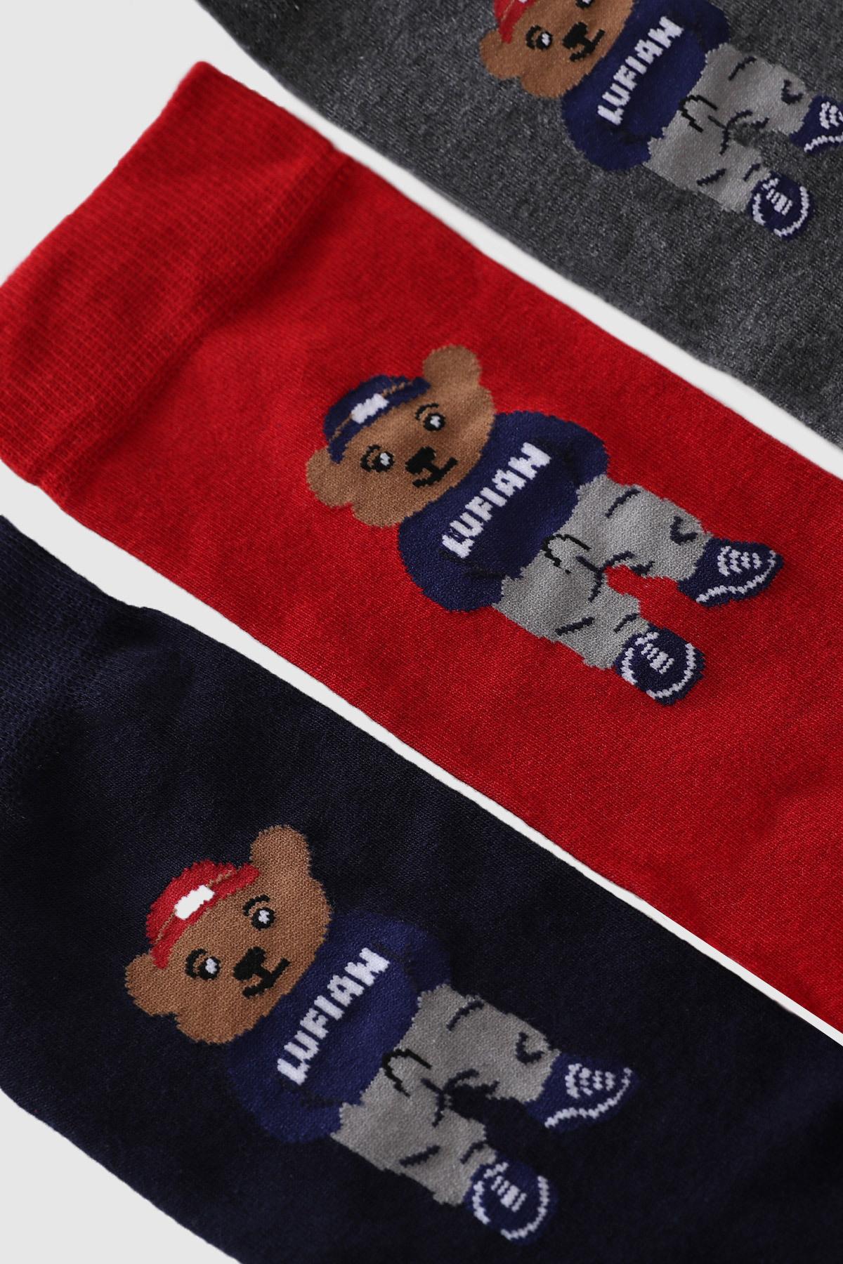 Bear 3'lü Set Erkek Çorap Standart - LUFIAN