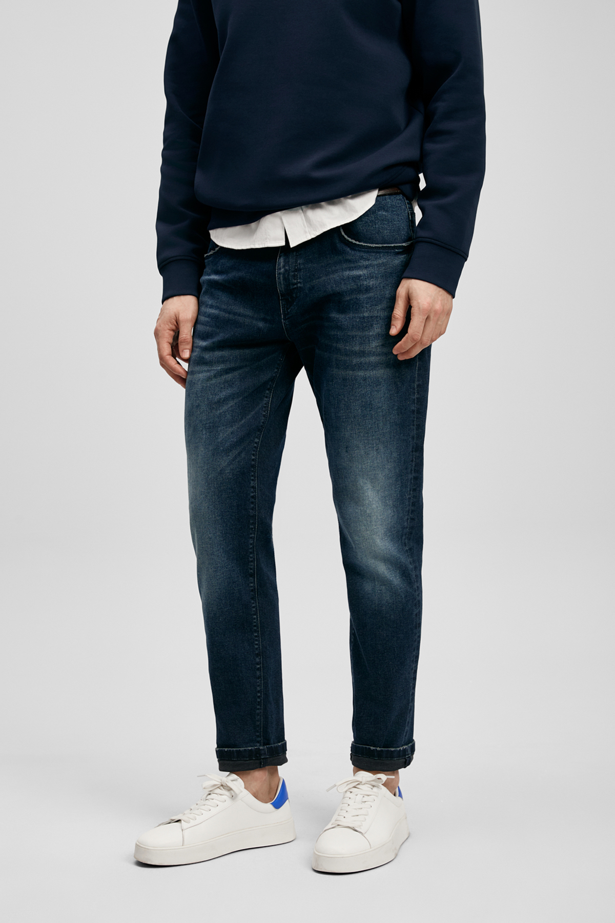 Benedıc Smart Jean Erkek Pantolon Slim Fit Koyu Lacivert - LUFIAN