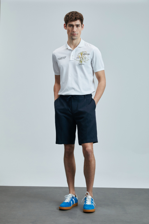 Bloom Smart Erkek Polo Tişört Kırık Beyaz - LUFIAN