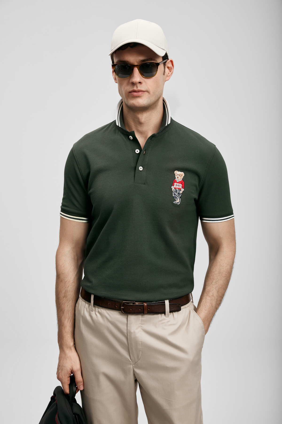 Brady Smart Erkek Polo Tişört Haki - LUFIAN