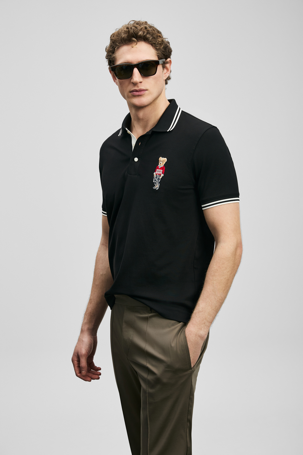 Brady Smart Erkek Polo Tişört Siyah - Lufian