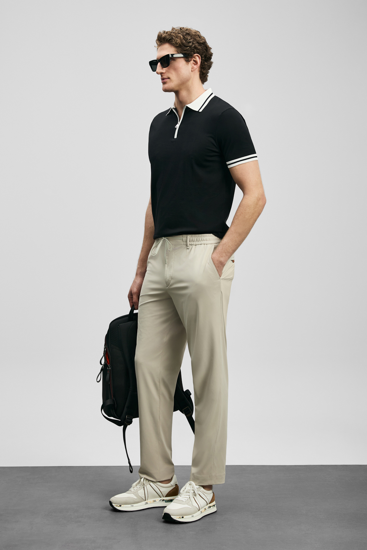 Calep Smart Erkek Chino Pantolon Slim Fit Bej - LUFIAN
