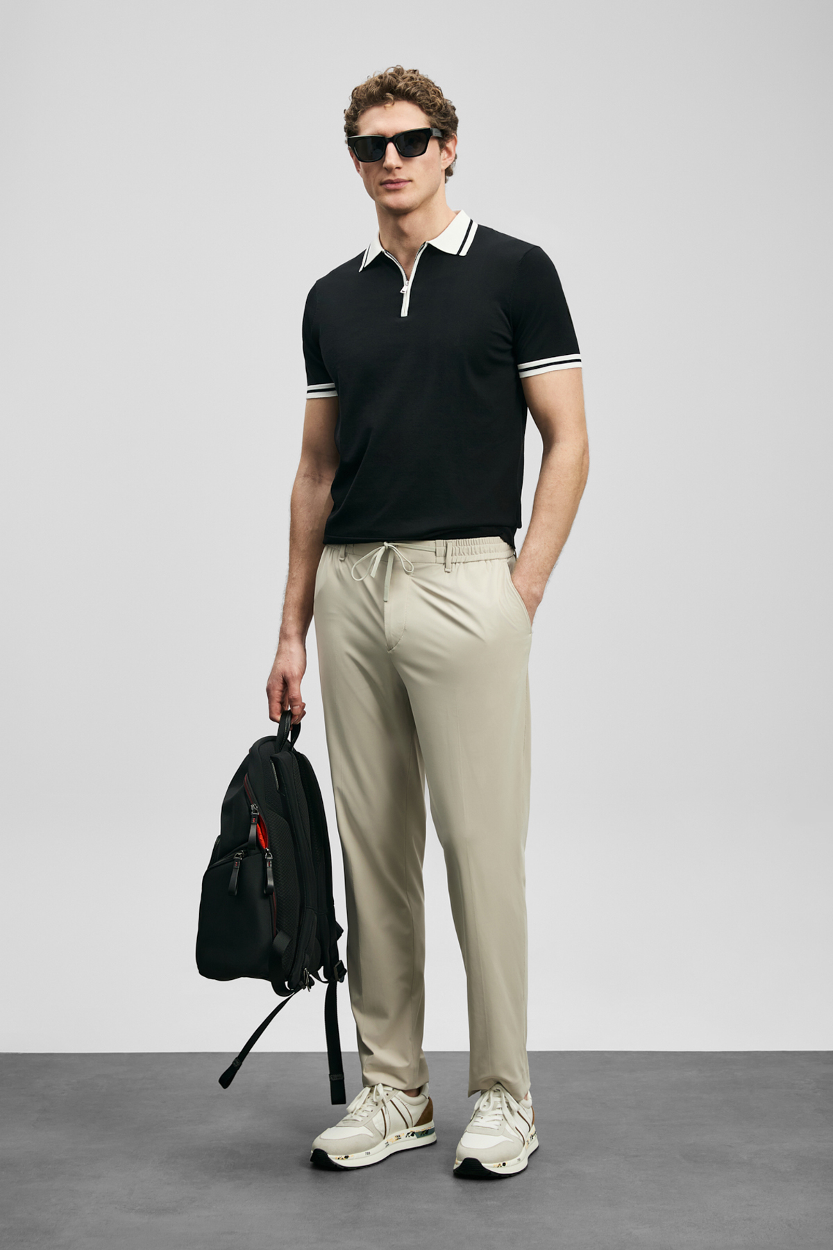 Calep Smart Erkek Chino Pantolon Slim Fit Bej - LUFIAN