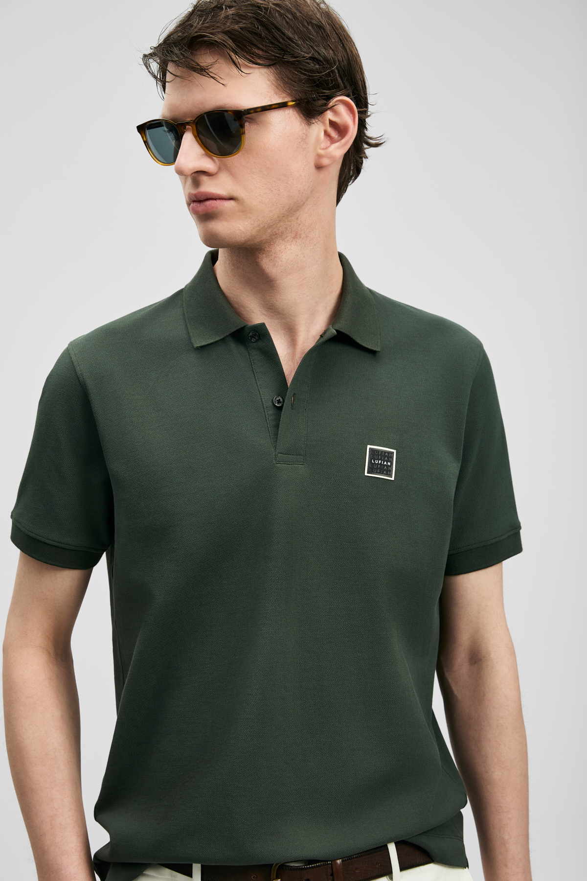 Carter Smart Erkek Polo Tişört Haki - LUFIAN