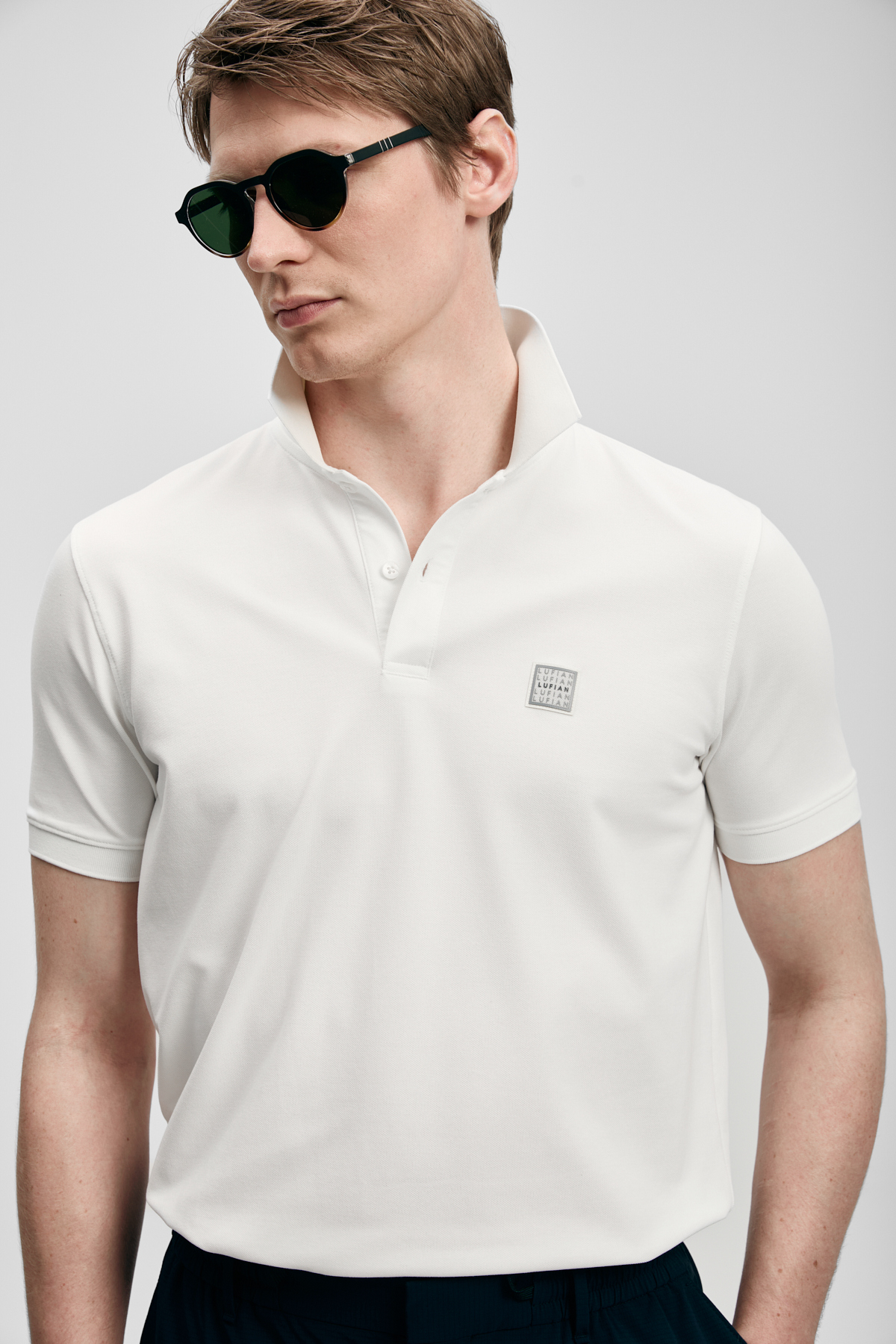 Carter Smart Erkek Polo Tişört Kırık Beyaz - LUFIAN