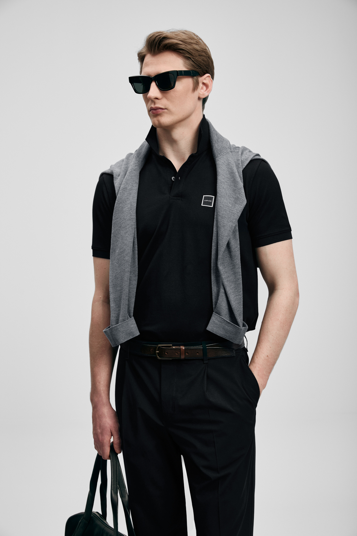 Carter Smart Erkek Polo Tişört Siyah - LUFIAN