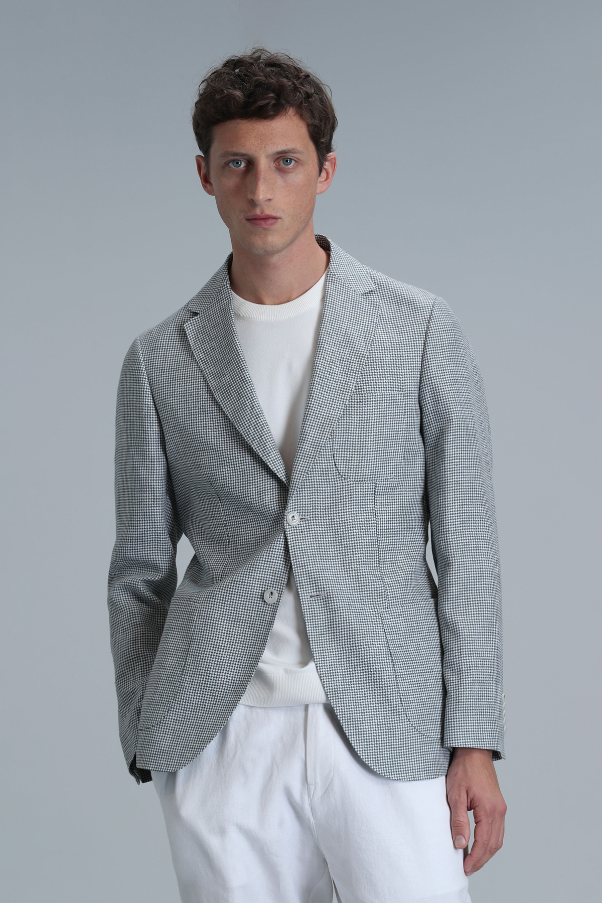 Class Spor Erkek Blazer Ceket Slim Fit Yeşil - LUFIAN