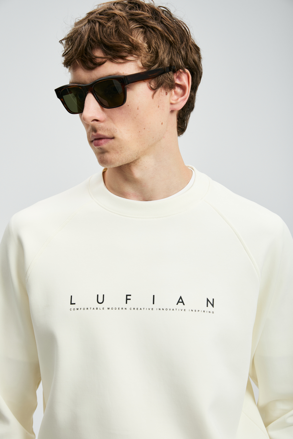 Cooper Erkek Sweatshirt Kırık Beyaz - Lufian (1)