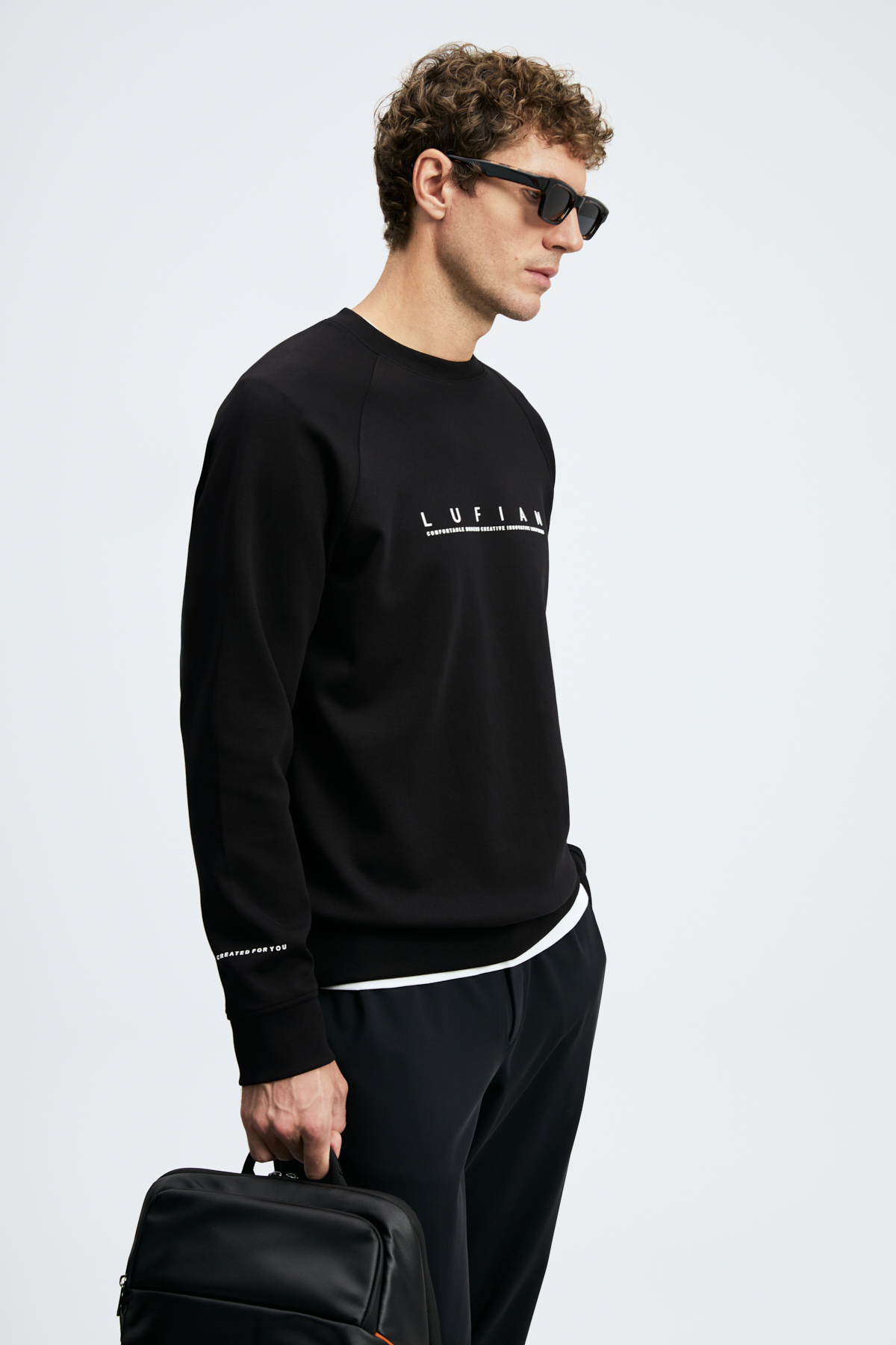 Cooper Erkek Sweatshirt Siyah - Lufian