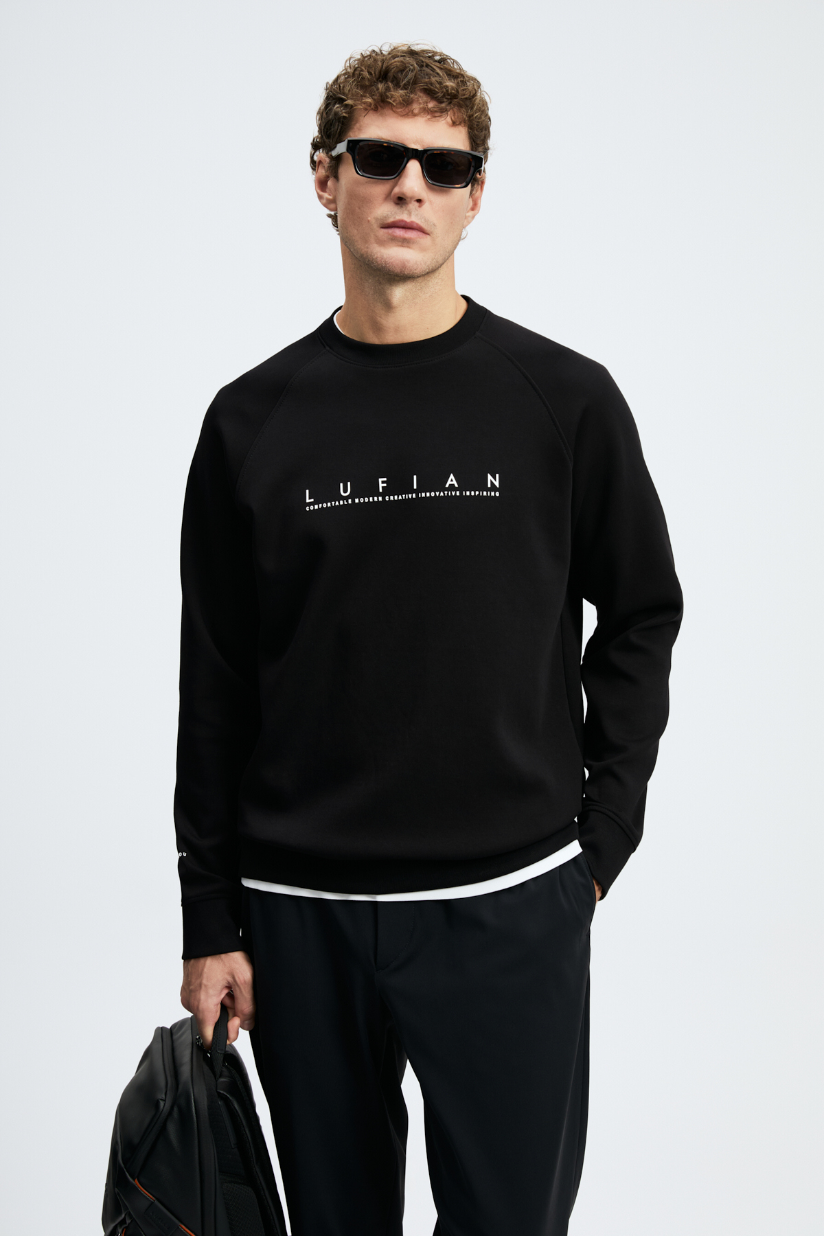 Cooper Erkek Sweatshirt Siyah - Lufian