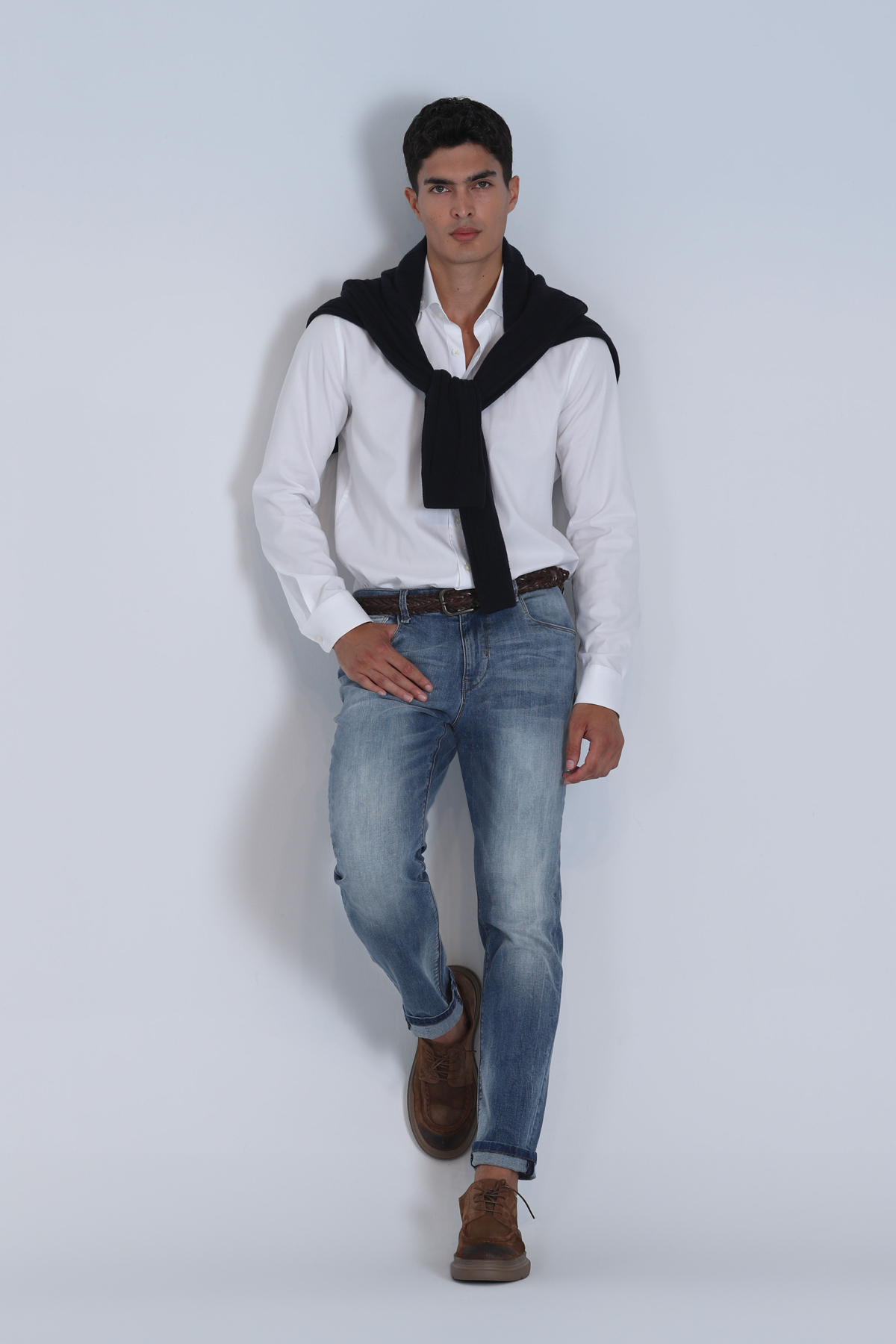 Danıel Erkek Basic Gömlek Slim Fit Beyaz - Lufian (1)