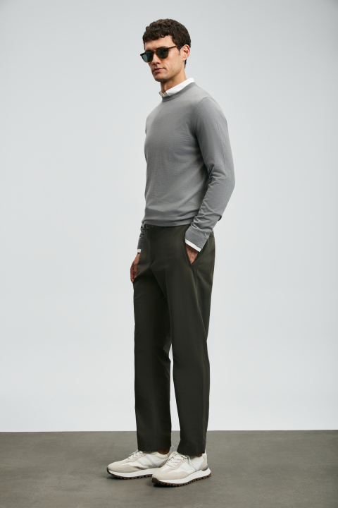 Daren Smart Erkek Chino Pantolon Slim Fit Haki - LUFIAN
