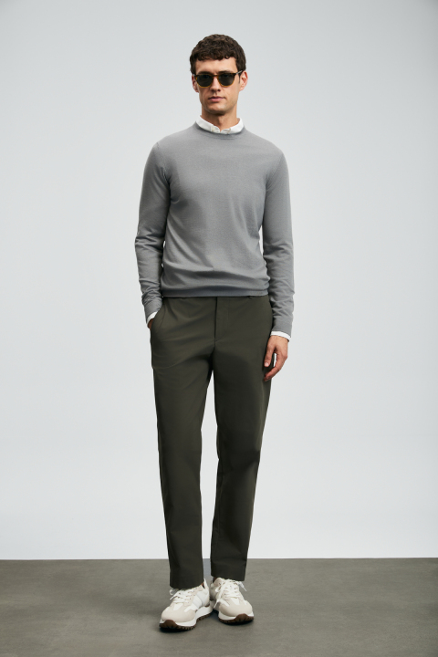 Daren Smart Erkek Chino Pantolon Slim Fit Haki - LUFIAN