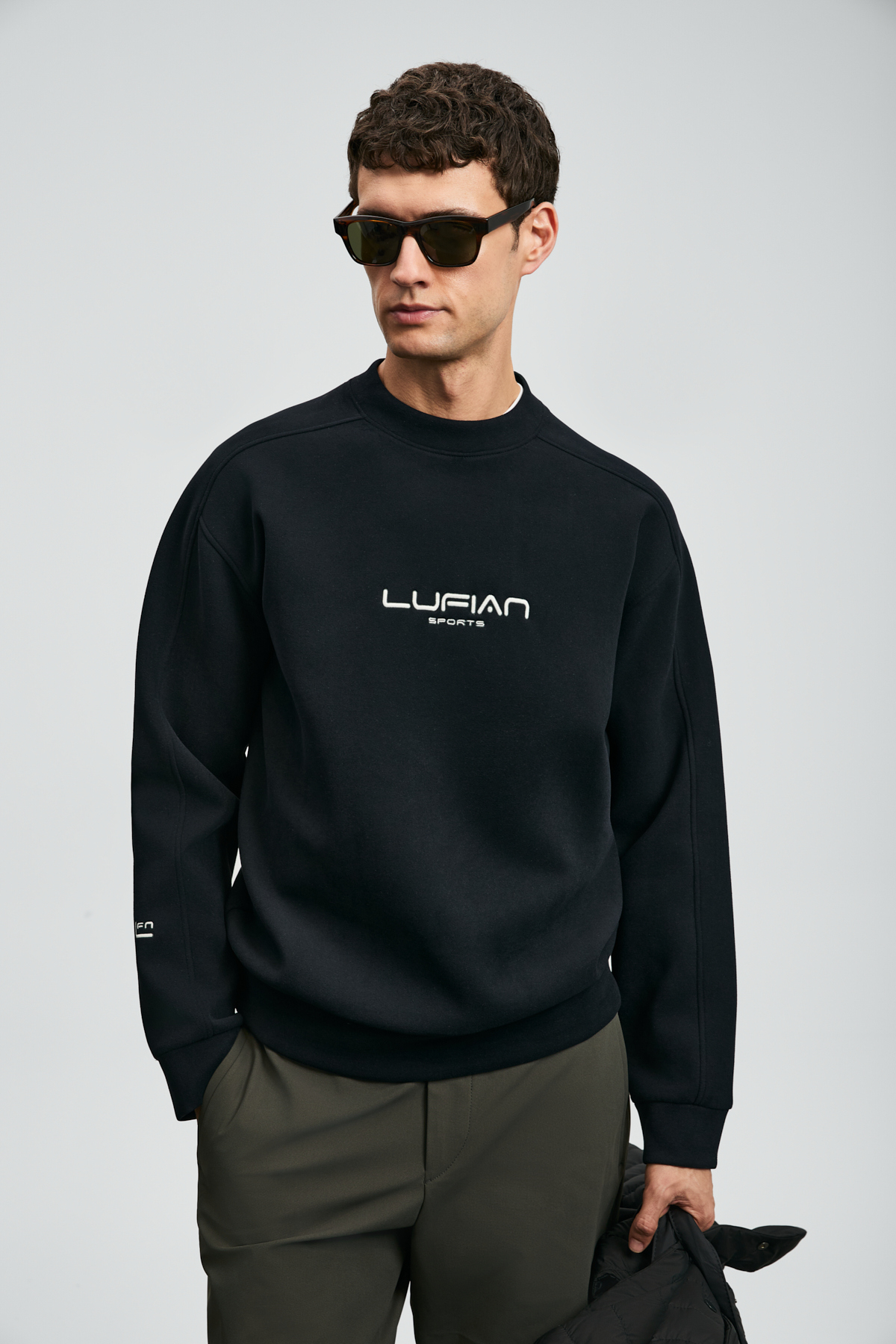Dark Erkek Sweatshirt Siyah - LUFIAN