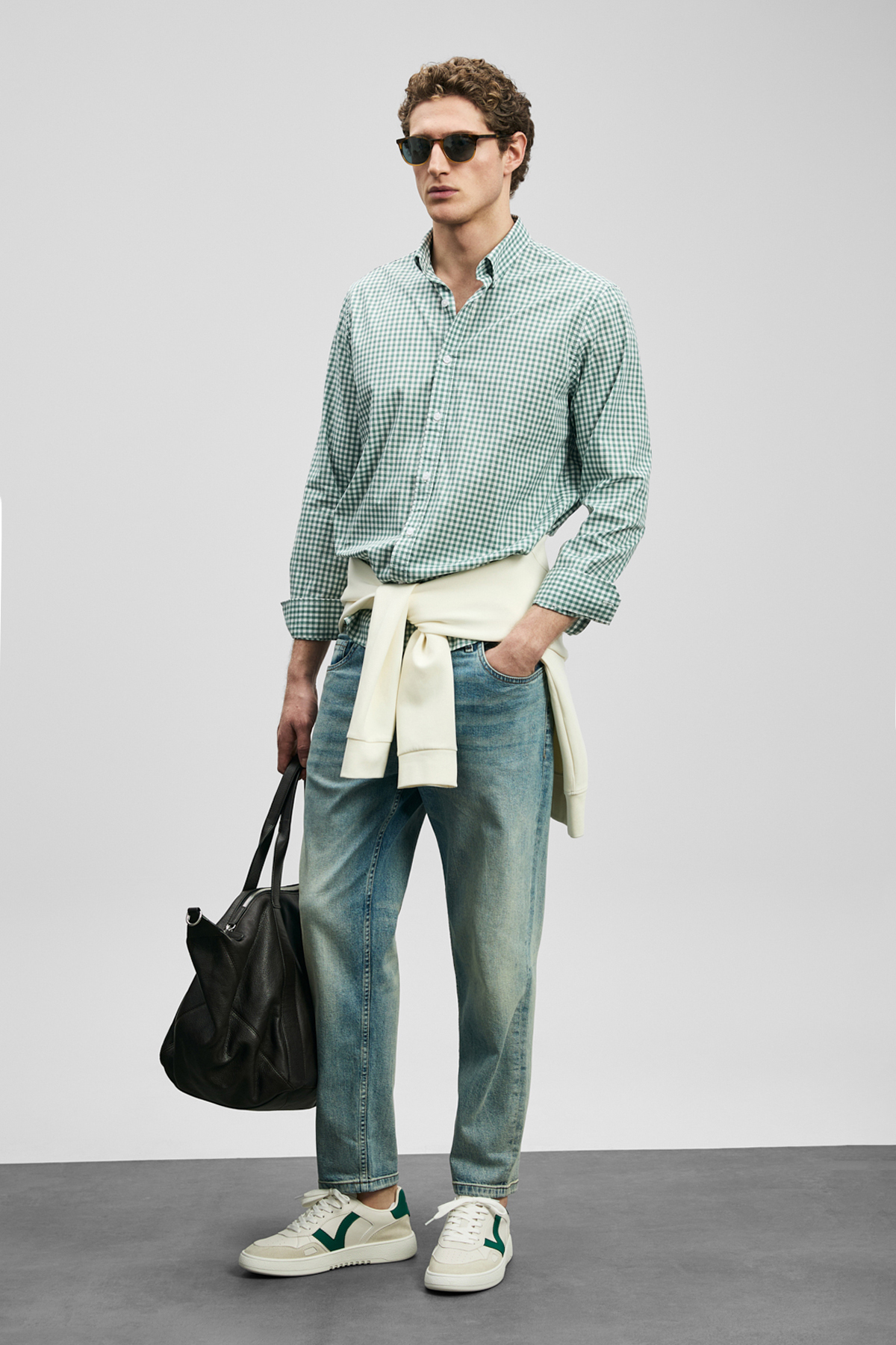 Davıd Smart Jean Erkek Pantolon Straight Fit Yeşil - Lufian