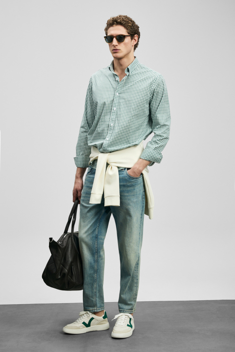 Davıd Smart Jean Erkek Pantolon Straight Fit Yeşil - Lufian