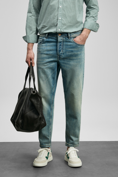 Davıd Smart Jean Erkek Pantolon Straight Fit Yeşil - Lufian