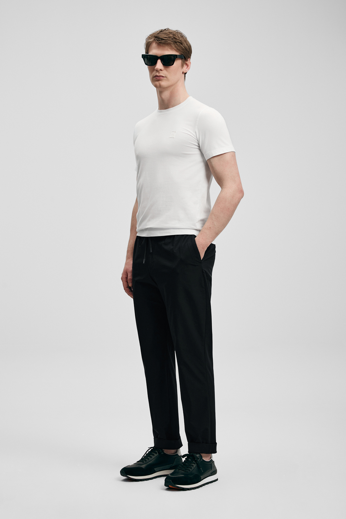 Daxon Smart Erkek Chino Pantolon Slim Fit Siyah - LUFIAN