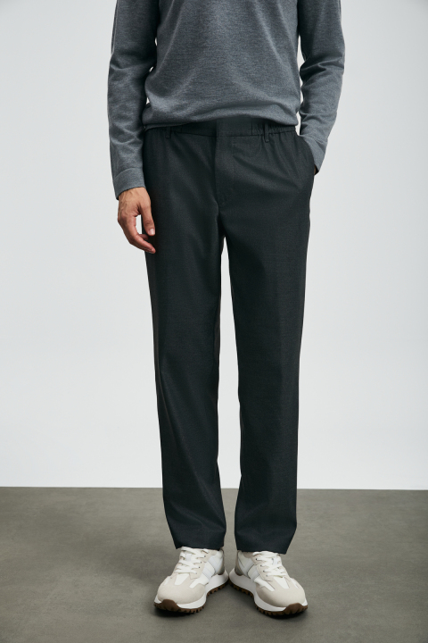 Amber Schlaue Herren-Chinohosen Slim Fit Anthrazit - LUFIAN