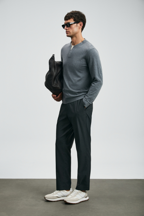 Amber Schlaue Herren-Chinohosen Slim Fit Anthrazit - LUFIAN