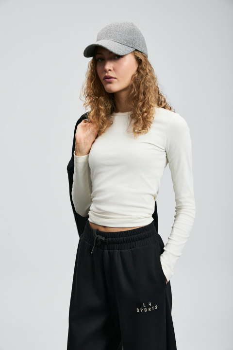 Amıra Damen-T-Shirt in Off-White - LUFIAN