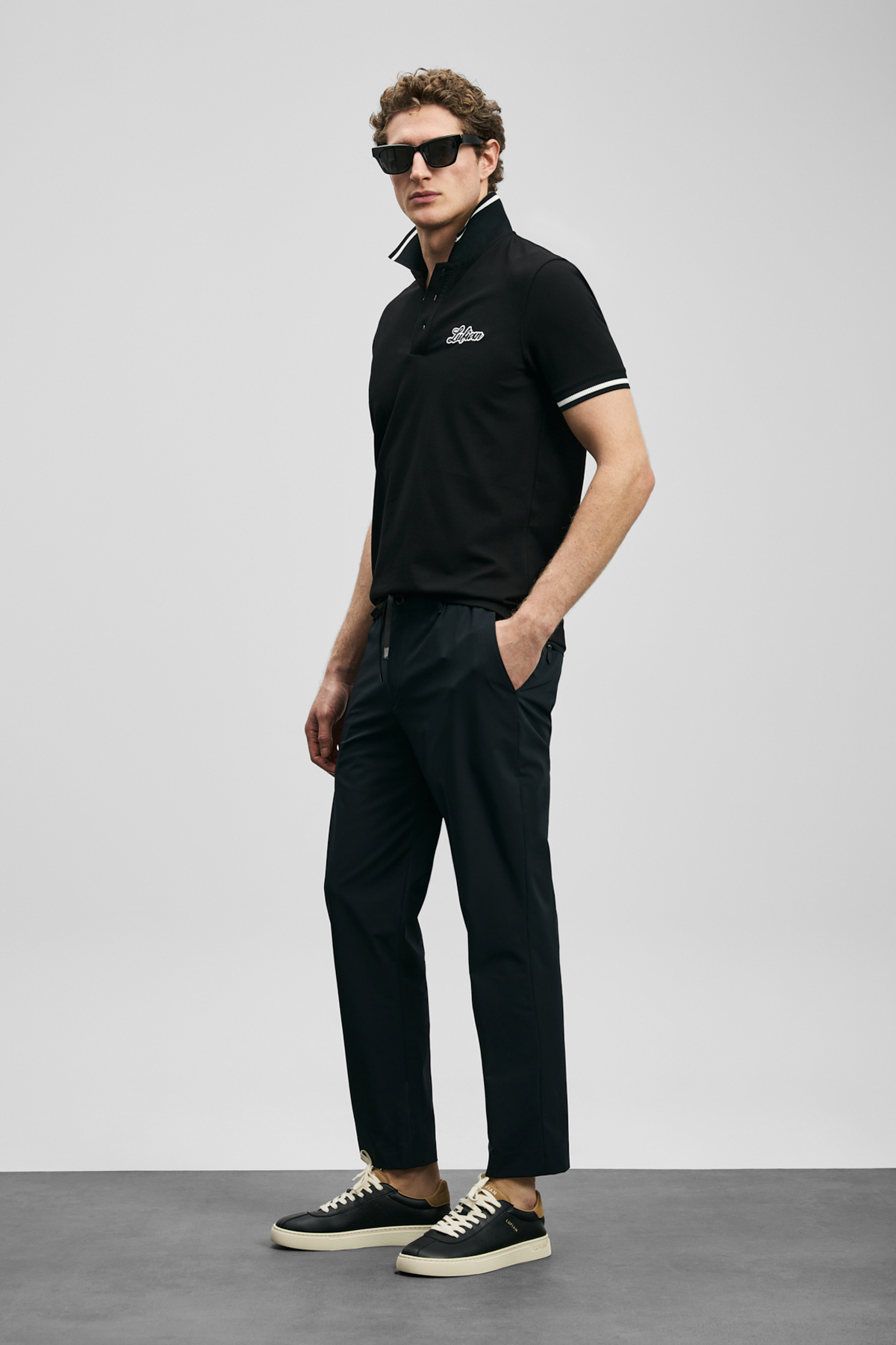 Artos Schickes Herren-Polo-T-Shirt Schwarz - LUFIAN