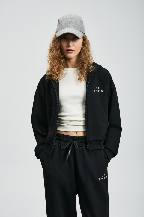Cara Damen-Strickpullover Schwarz - LUFIAN