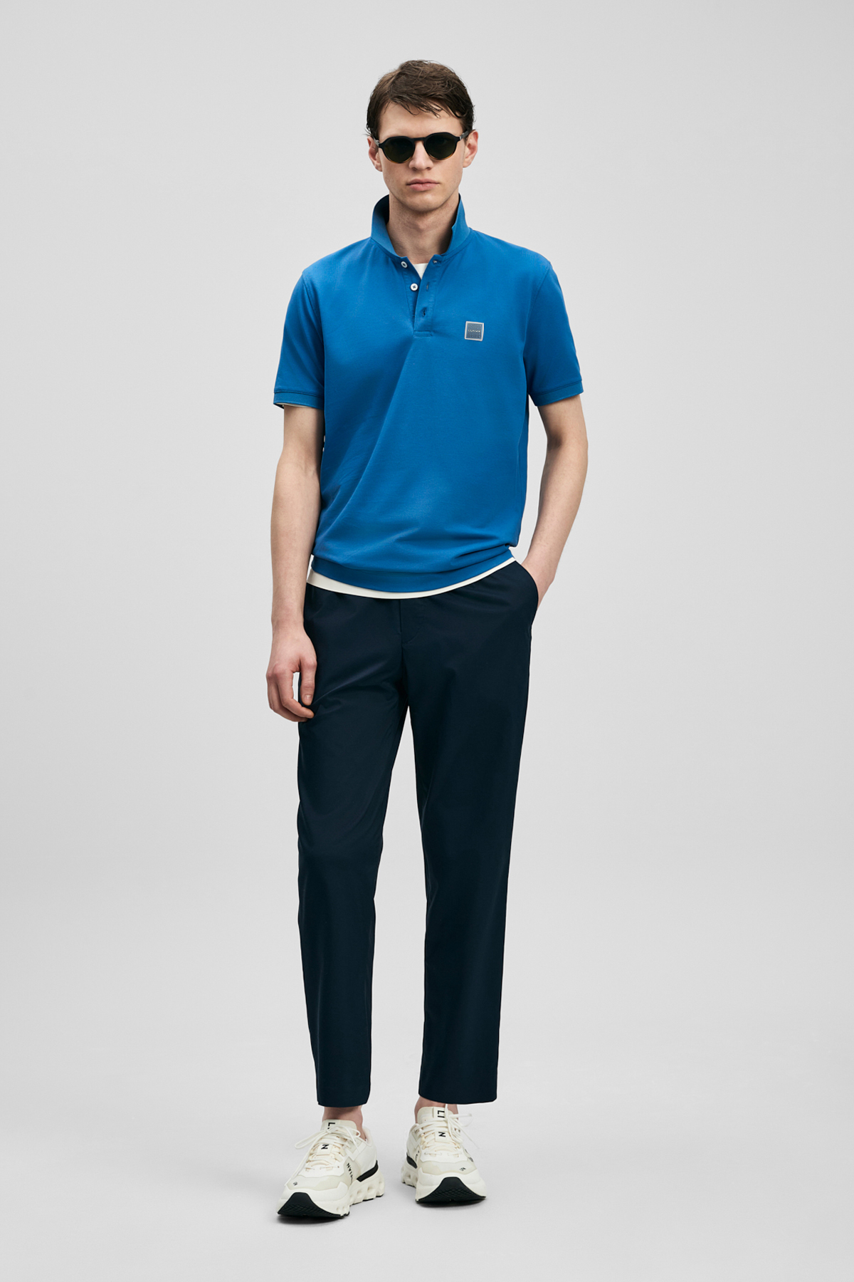 Carter Smart Herren Polo T-Shirt Blau - LUFIAN