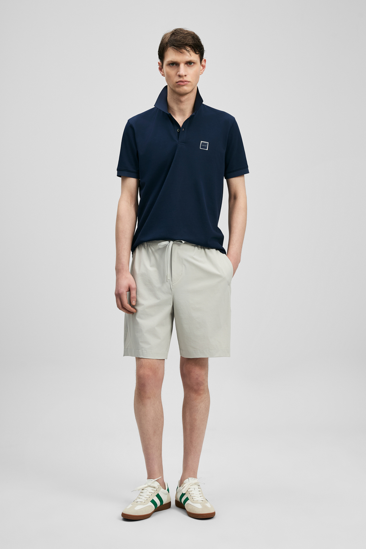 Carter Smartes Herren-Polo-T-Shirt in Marineblau - LUFIAN