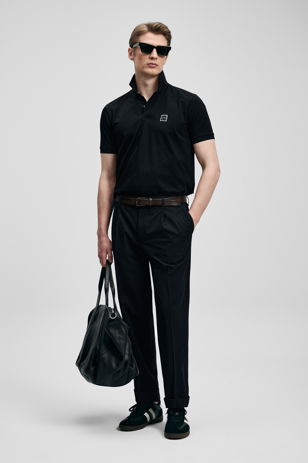 Carter Schickes Herren-Polo-T-Shirt Schwarz - LUFIAN