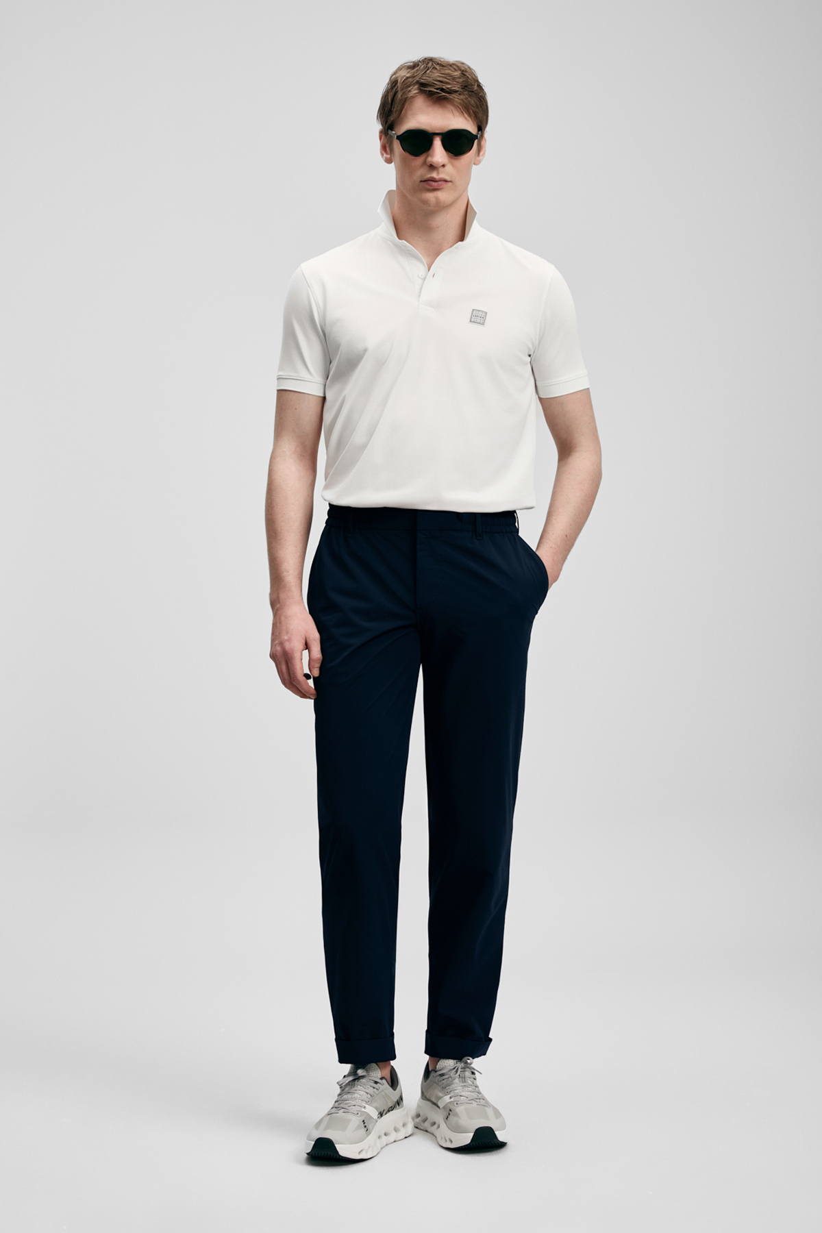 Carter Schickes Herren-Polo-T-Shirt in Off-White - LUFIAN