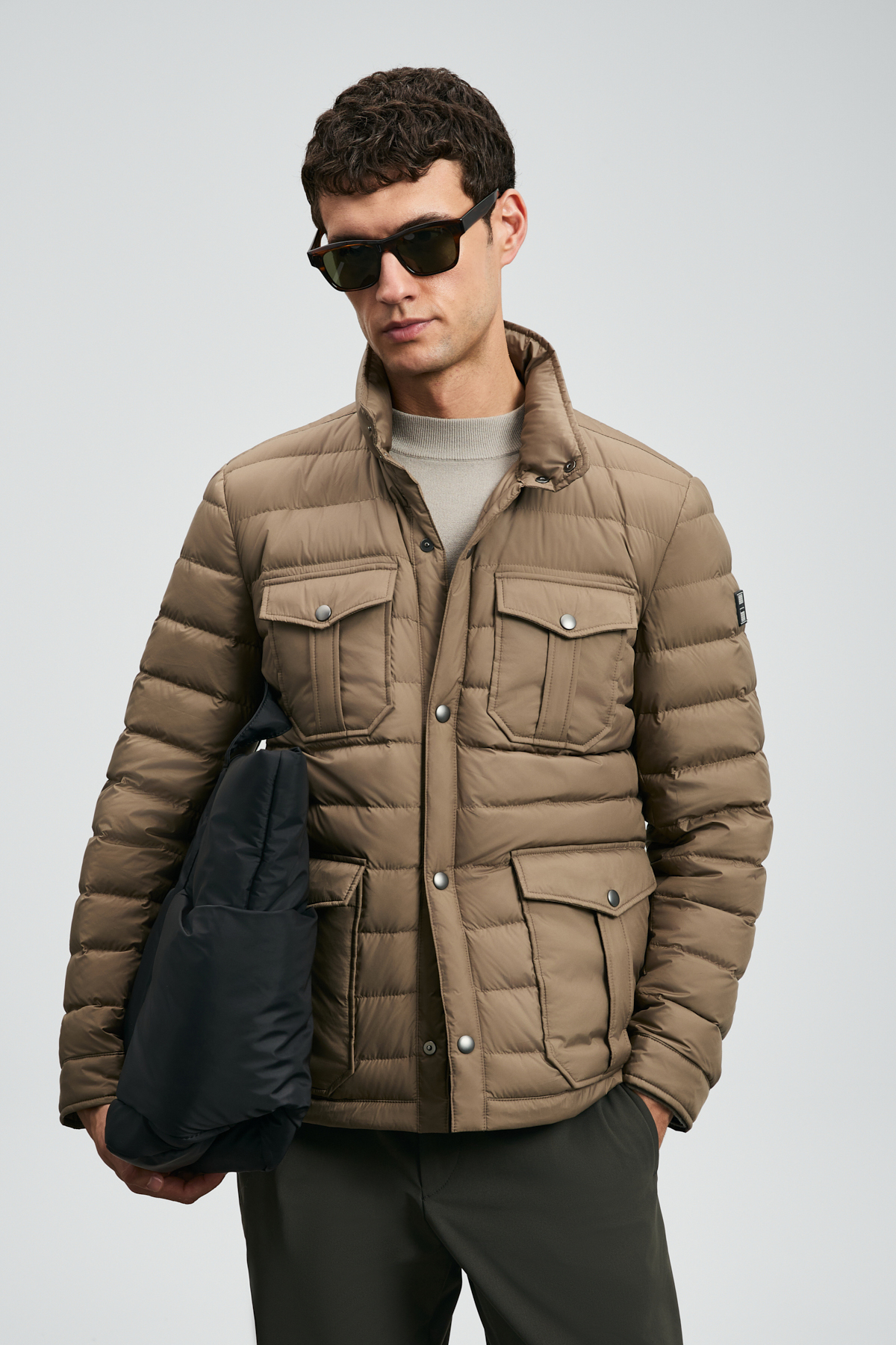 Daniel Goose Feather Male Coat Soıl - Lufian