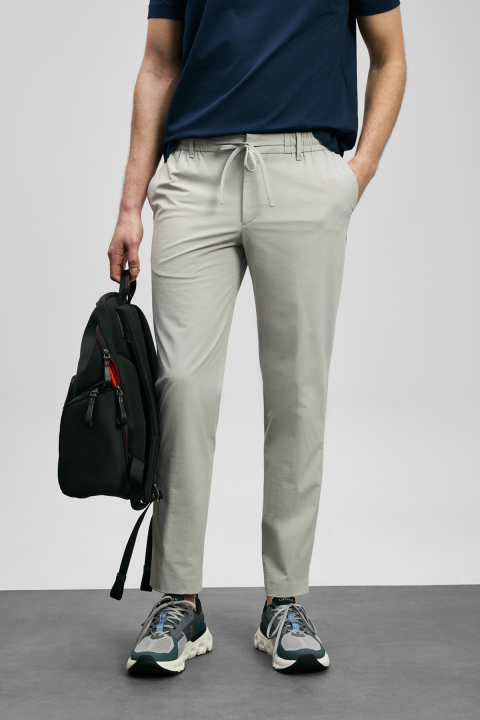Daxon Schicke Herren-Chinohosen Slim Fit Stone - LUFIAN