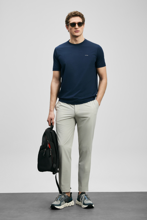 Daxon Schicke Herren-Chinohosen Slim Fit Stone - LUFIAN