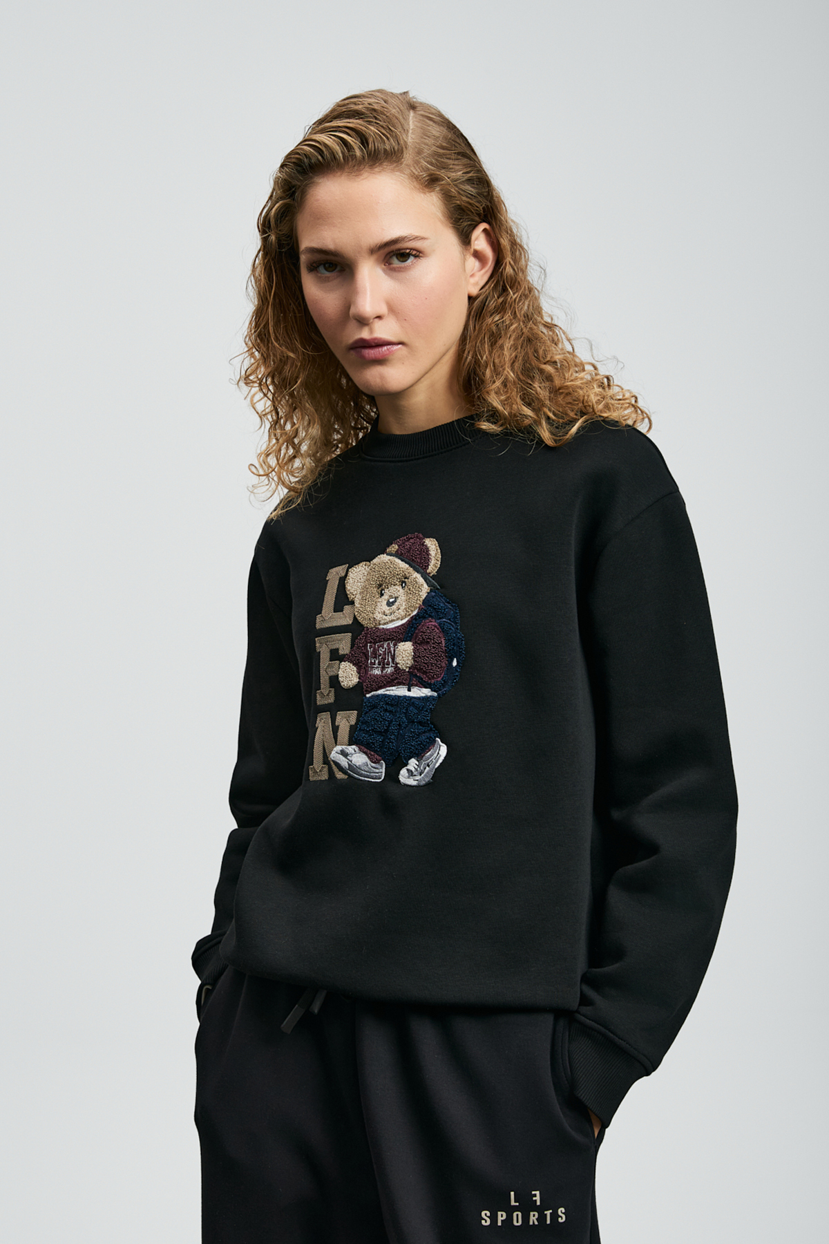 Dıamond Damen-Strickpullover Schwarz - LUFIAN