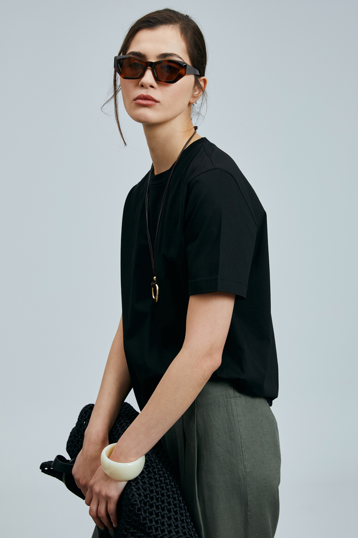 Dıdo Damen-T-Shirt Schwarz - LUFIAN
