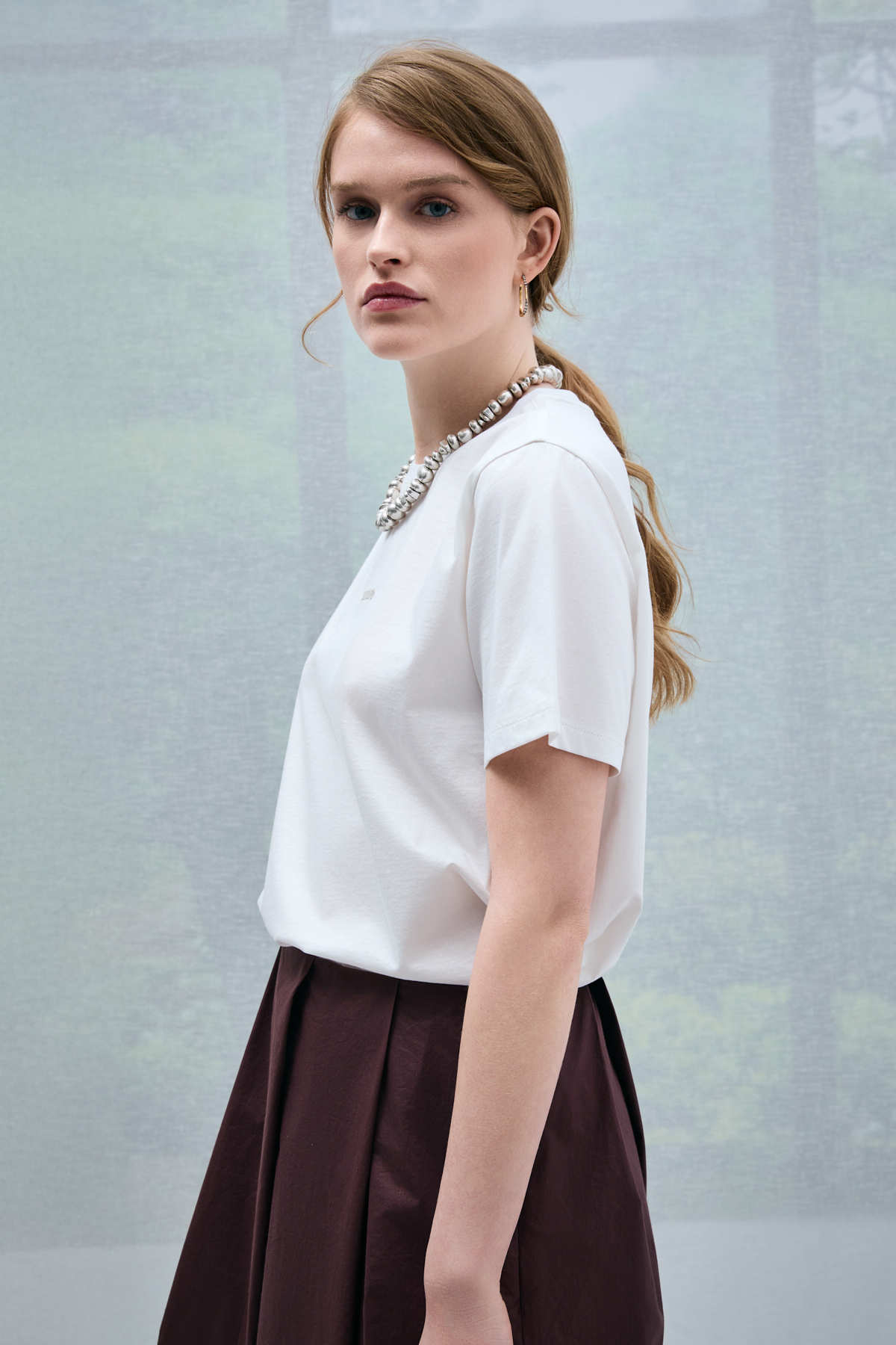 Dıdo Damen-T-Shirt in Off-White - LUFIAN