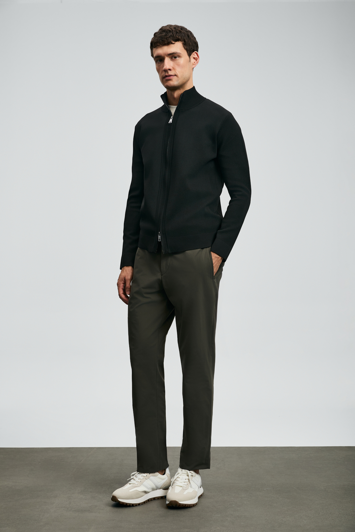Enrıco Herren-Cardigan Schwarz - LUFIAN