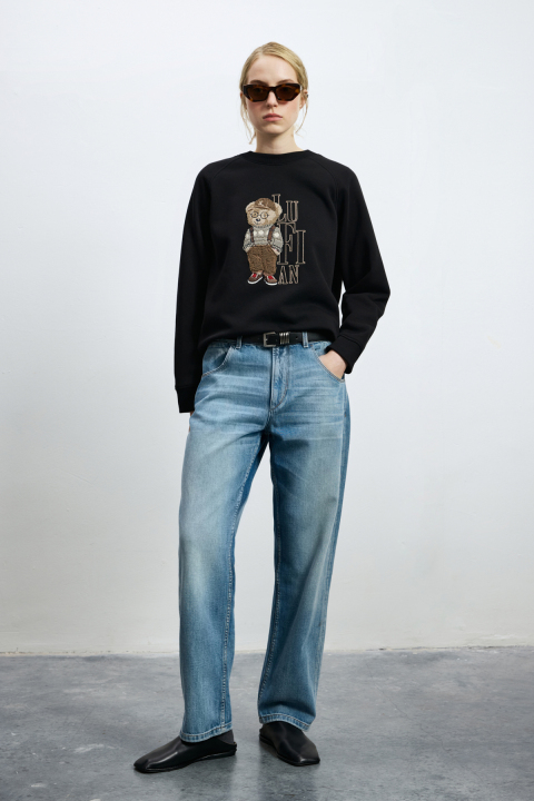 Eva Damenjeans Straight Fit mit mittlerer Bundhöhe in Hellblau - Lufian