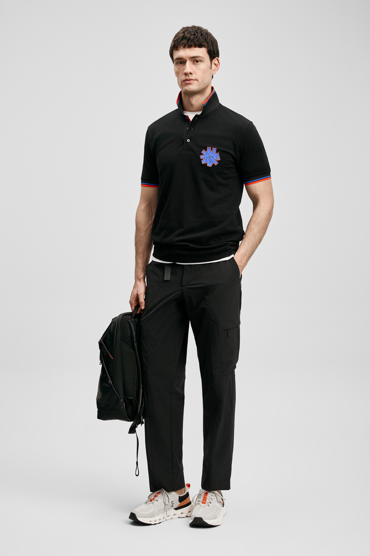 Gavın Schickes Herren-Polo-T-Shirt Schwarz - LUFIAN