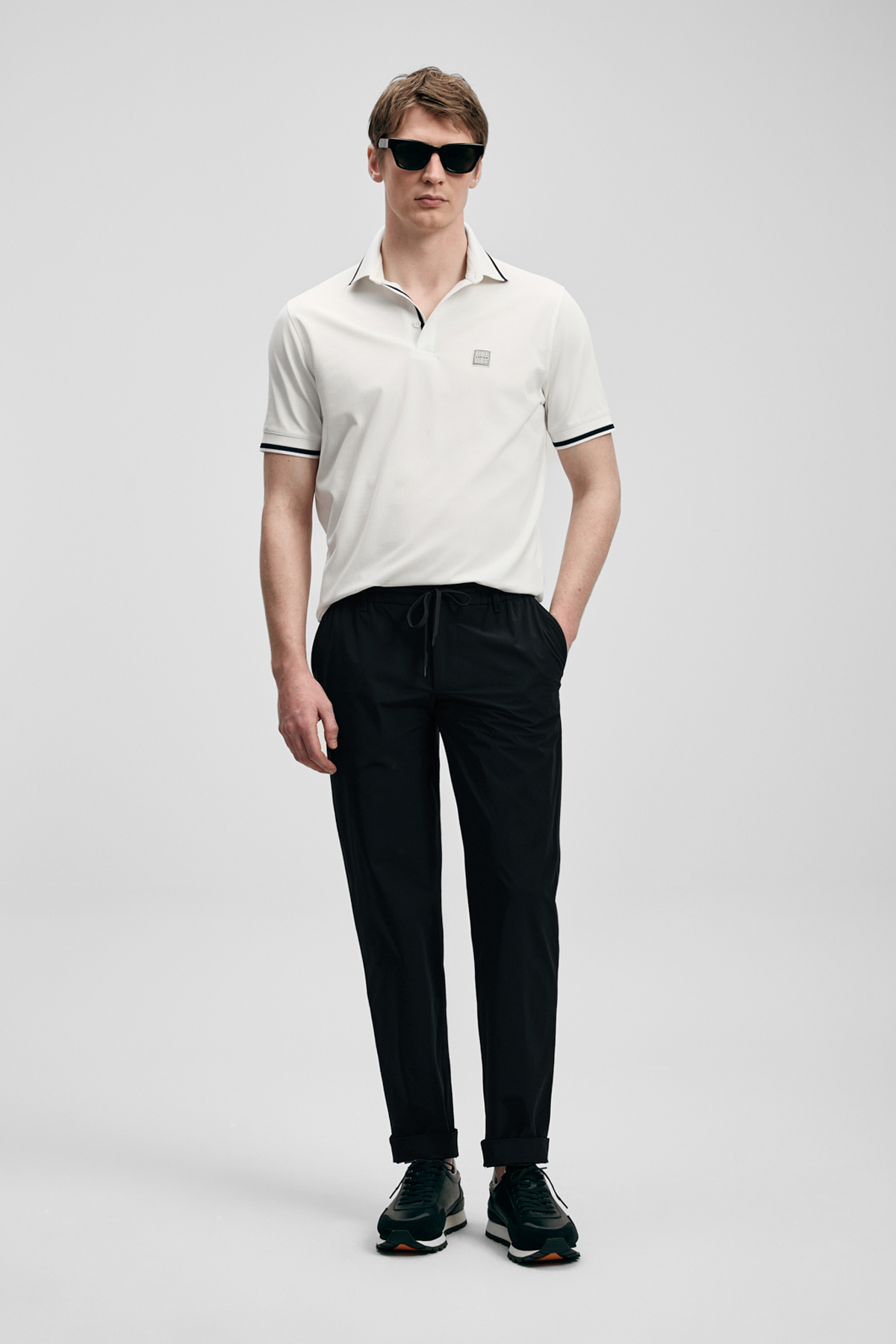Grom Schickes Herren-Polo-T-Shirt in Off-White - LUFIAN