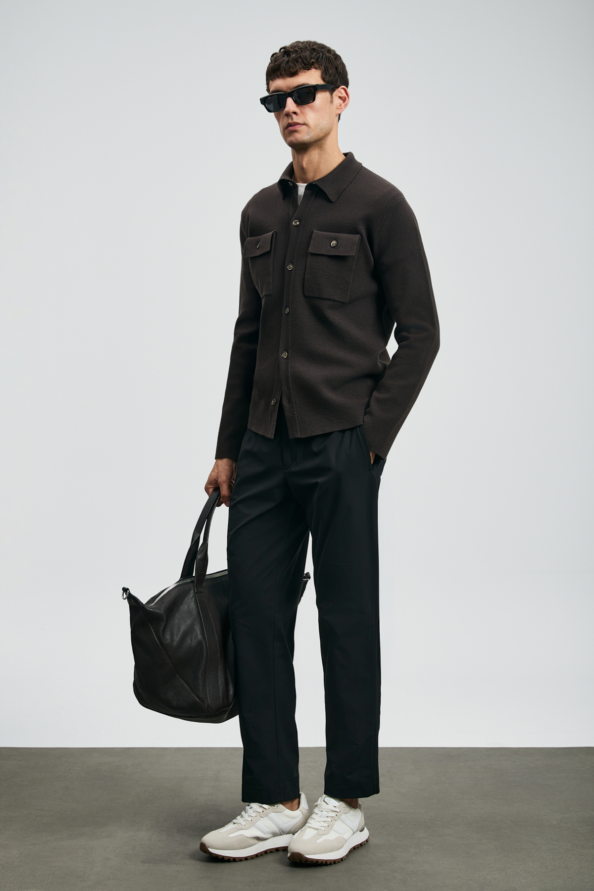 Igor Herren-Cardigan Brown - LUFIAN