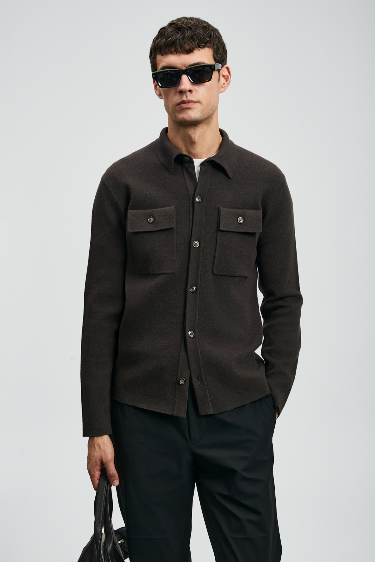 Igor Herren-Cardigan Brown - LUFIAN